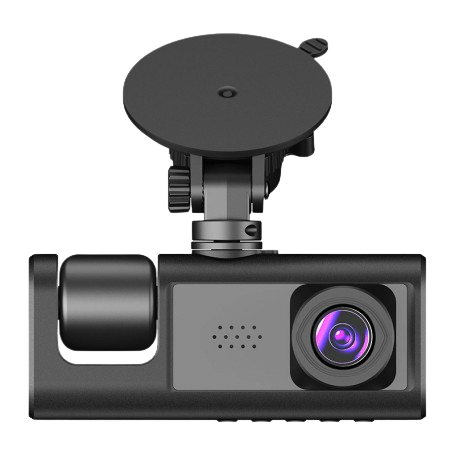 Dashcam caméra embarquée pour voiture HD – 3 caméras avant, intérieur et arrière – Microphone + haut-parleur intégrés – Image 3