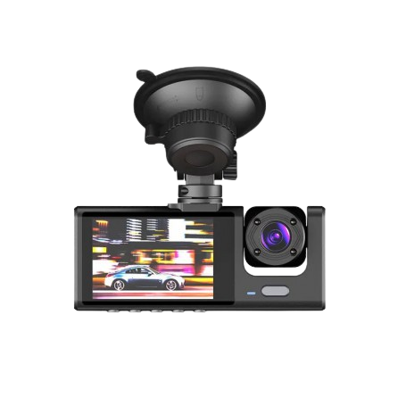 Dashcam caméra embarquée pour voiture HD – 3 caméras avant, intérieur et arrière – Microphone + haut-parleur intégrés – Image 6