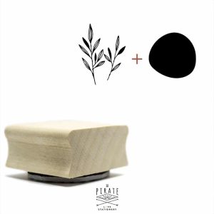Tampon botanique + tampon pastille à superposer – Modèle 2